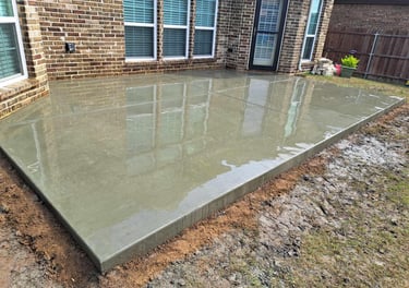 Wet Concrete Floor