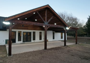 Modern Dark Wood Patio