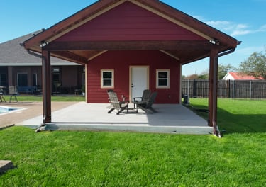 Huge Patio with Chair and Concrete Flooring