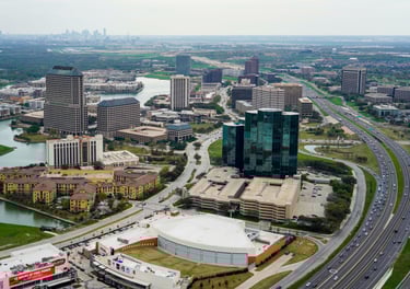 Irving City Aerial View