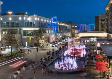 Little Elm City Street at Night