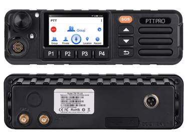 Radio vehicular móvil PoC Inrico TM-7Plus 4G LTE para instalación en camiones y patrullas