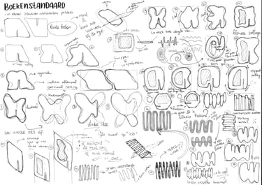 Schetsen boekenstandaard