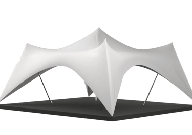 Crown palapinė 72 kv. m, 8,5 x 8,5 m