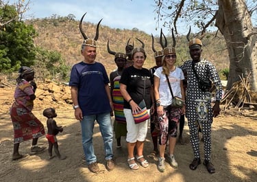 Tourists Visiting the Traditional Koutammakou Village in Togo