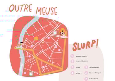 Branding Slurp Liège festi food - plan - par Soleado studio