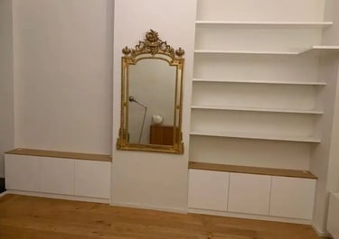 avant après menuiserie sur mesure Belgique