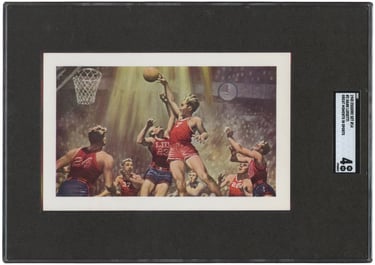 1945 Esquire Esky Card Great Moments in Sports #14 Hank Luisetti #2 Rookie Basketball Card