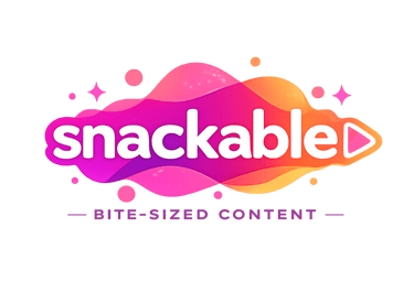 Snackable logo – short-form video and bite-sized content studio for small businesses