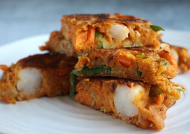 kimchi-shrimp-oatmeal-flour-pancakes
