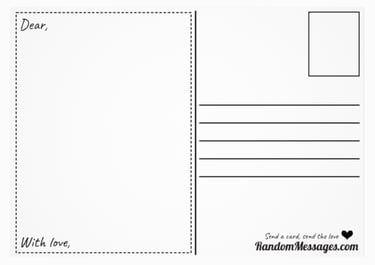 Postcard back design