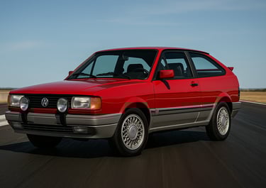 gol gti vermelho estacionado