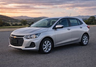 modelos onix prata versão moderna sem placa com fundo externo sofisticado e iluminação natural