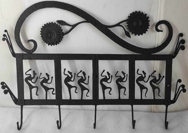 "Eco-friendly rustic tribal key hanger for wall–handcrafted home decor-for overseas demand"