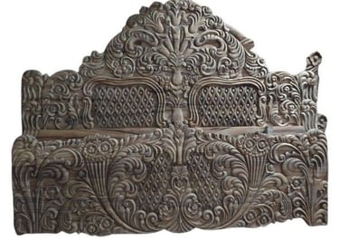 Solid Teak Bed with Heavy Wooden Frame