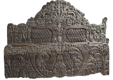 Solid Teak Bed with Heavy Wooden Frame