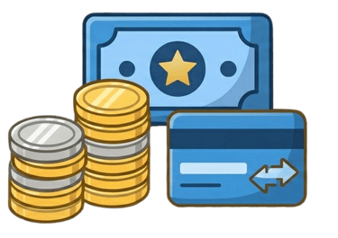 Icône représentant le paiement local en Dirhams (MAD) par virement ou chèque