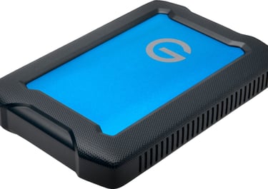 An example of a G-Tech rugged hard drive
