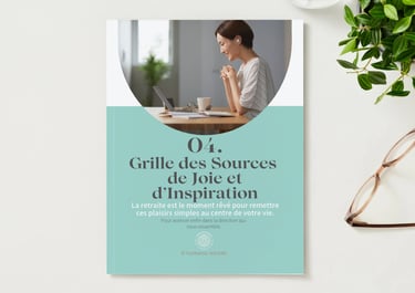 page couverture du cahier gratuit pour l'évaluation des sources de joie et d'inspiration