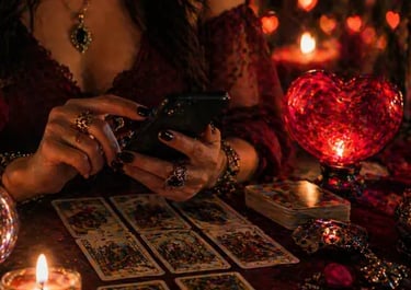cartomante online amor realizando consulta de tarot para relacionamento