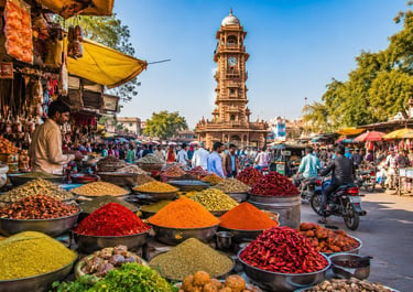 Spice market near Clock Tower in Jodhpur
