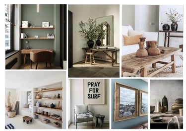 Moodboard pour un boutique hôtel