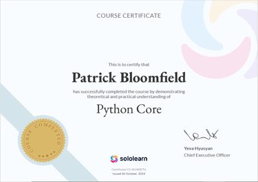 Sololearn Python Core