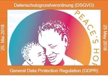 Peace's Hope Logo mit Beschriftung DSGVO