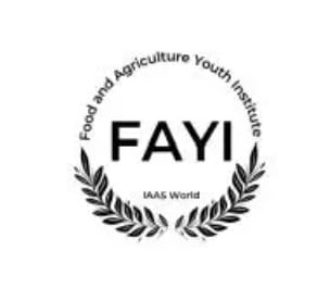 Official logo for Food and Agriculture Youth Institute FAYI by IAAS World with laurel wreath.