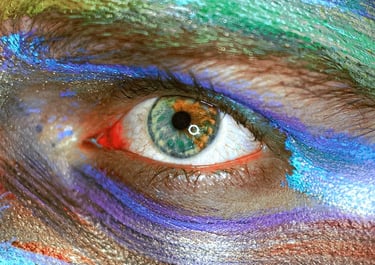 eye with facepaint