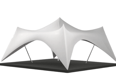 Crown palapinė  72 kv. m, 8,5 x 8,5 m