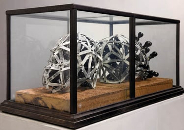 Transformer mixed media sculpture by Paul Ford Manx artist from the Isle of Man