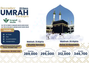 13 December Umrah Package
