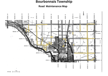 Road Maintenance Map of Bourbonnais Township Roads