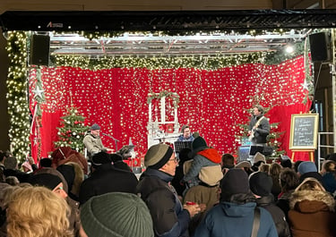Musical stage at medieval market Durlach
