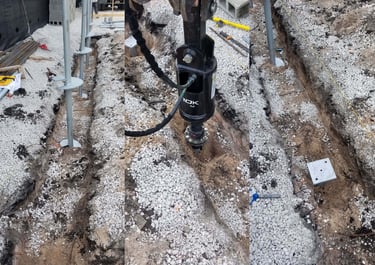 New construction pile installation