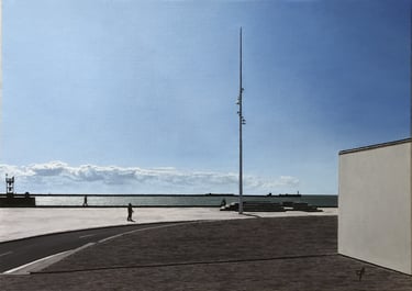 Tableau peinture à l'huile - Le Havre en été