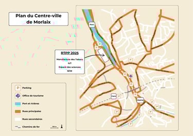 plan centre ville de Morlaix