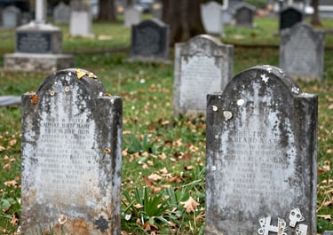 Laser cleaning stone monuments, headstone