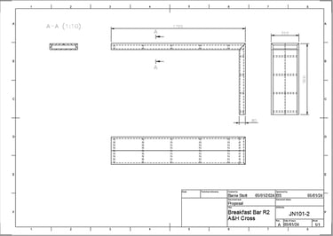 Breakfast Bar - Detail Drawing