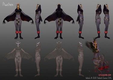 Enemy Concept Art Character Sheet for indie videogames