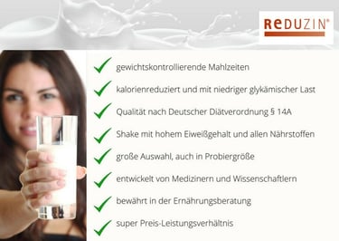 grafik 8 gruende warum du dich für reduzin diaetshake entscheiden solltest