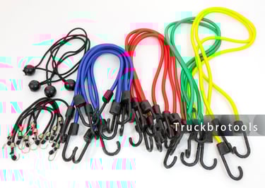 High-strength elastic cargo cords for heavy-duty bundling