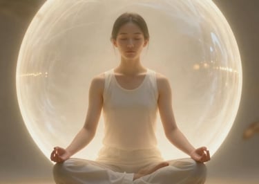 Energetic boundary visualization showing protective sphere for emotional protection