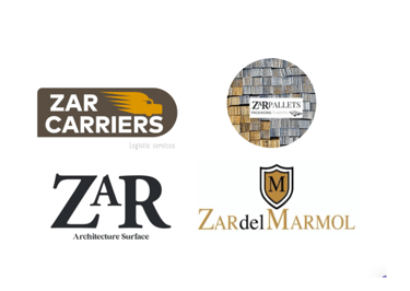 Logos of four sister companies showcasing expertise in logistics, packaging, and architecture