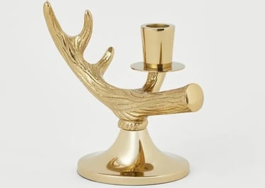 Tree branch shaped fine brass candle stand