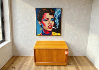 G Plan Form Five teak cupboard with Mid Century Modern design, practical storage, and great vintage retro style.