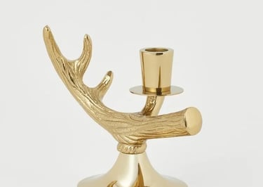 Tree branch shaped fine brass candle stand