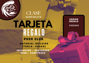 clases de surfskate en Granada - tarjeta regalo