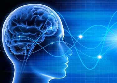 un cerveau envoie des ondes hypnotiques